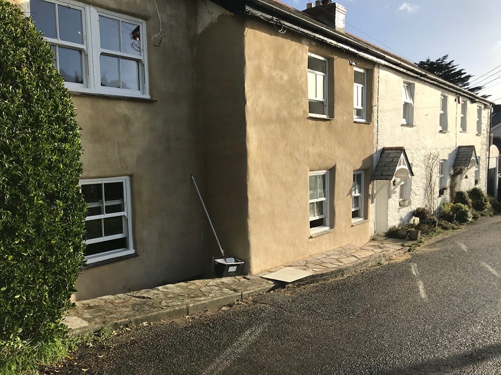 Lime Rendering at Polsue Cottacge